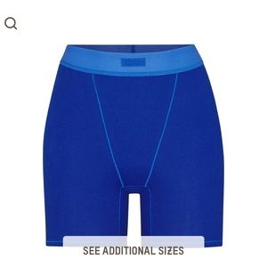 Skims Cotton Rib Boxer Cobalt